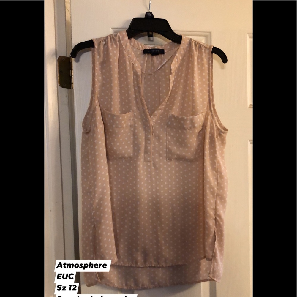 Atmosphere blouse, Sz 12, peachy beige color